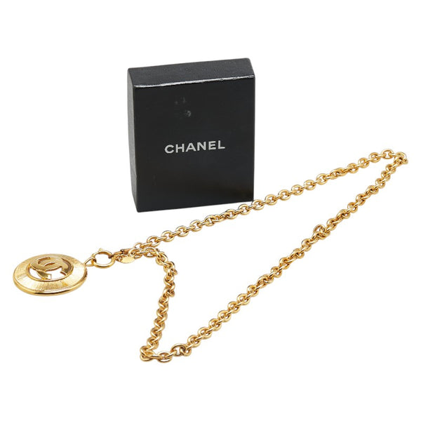 シャネル ヴィンテージ ココマーク ネックレス ゴールド メッキ レディース CHANEL 【中古】