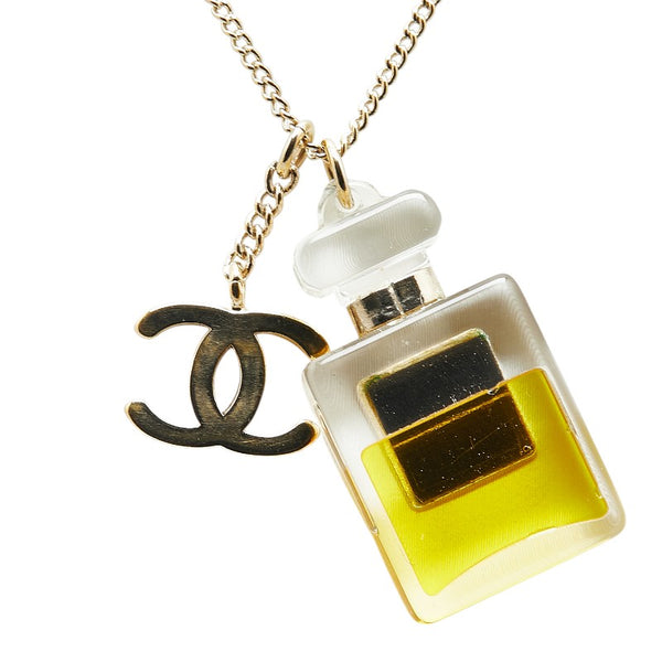 シャネル ココマーク 香水 パフューム No.5 ボトル モチーフ ネックレス ゴールド メッキ レディース CHANEL 【中古】
