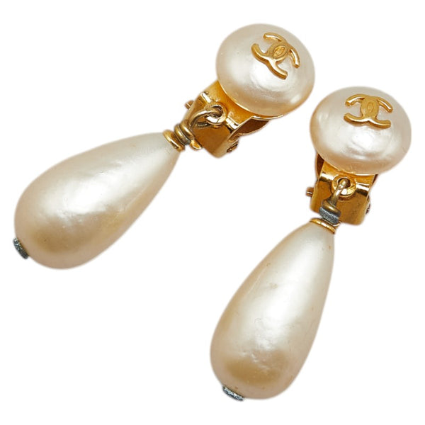 シャネル ココマーク パール イヤリング ゴールド ホワイト メッキ レディース CHANEL 【中古】