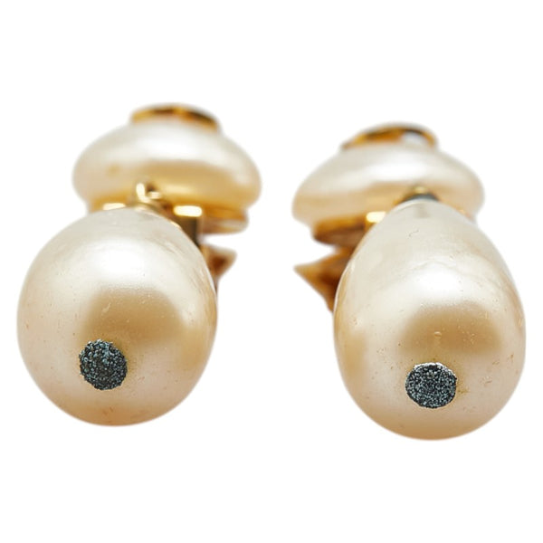 シャネル ココマーク パール イヤリング ゴールド ホワイト メッキ レディース CHANEL 【中古】