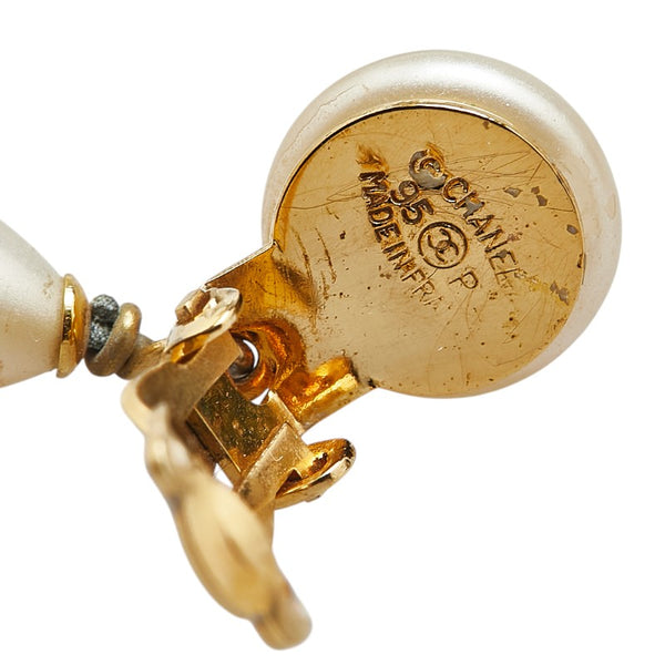 シャネル ココマーク パール イヤリング ゴールド ホワイト メッキ レディース CHANEL 【中古】