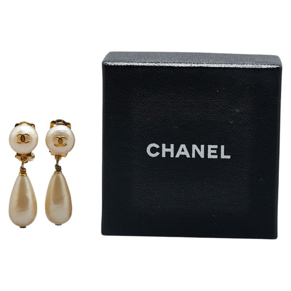 シャネル ココマーク パール イヤリング ゴールド ホワイト メッキ レディース CHANEL 【中古】