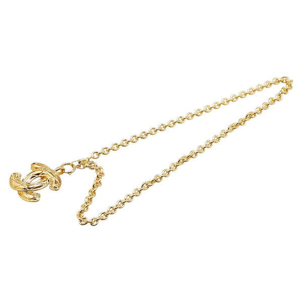 シャネル マトラッセ ココマーク ネックレス ゴールド メッキ レディース CHANEL 【中古】