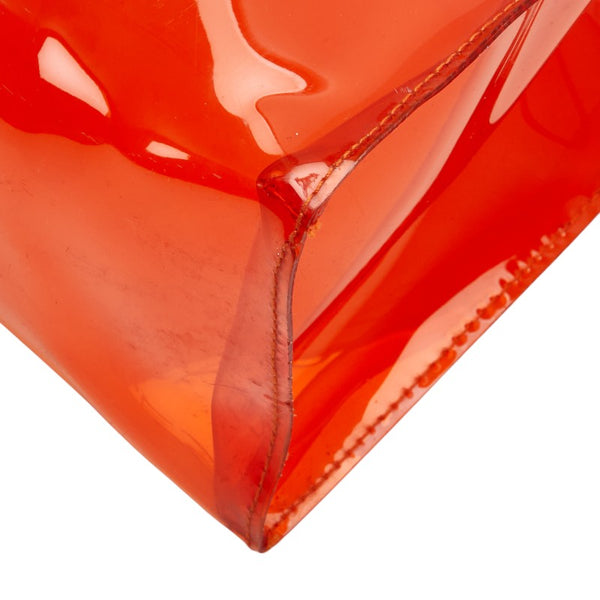 エルメス ビニールケリー 「不思議の国、エルメスへの旅」 ハンドバッグ トートバッグ オレンジ ビニール レディース HERMES 【中古】