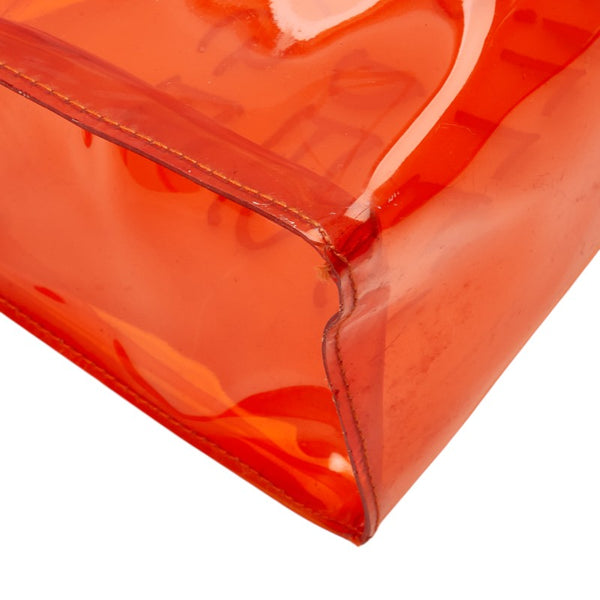 エルメス ビニールケリー 「不思議の国、エルメスへの旅」 ハンドバッグ トートバッグ オレンジ ビニール レディース HERMES 【中古】