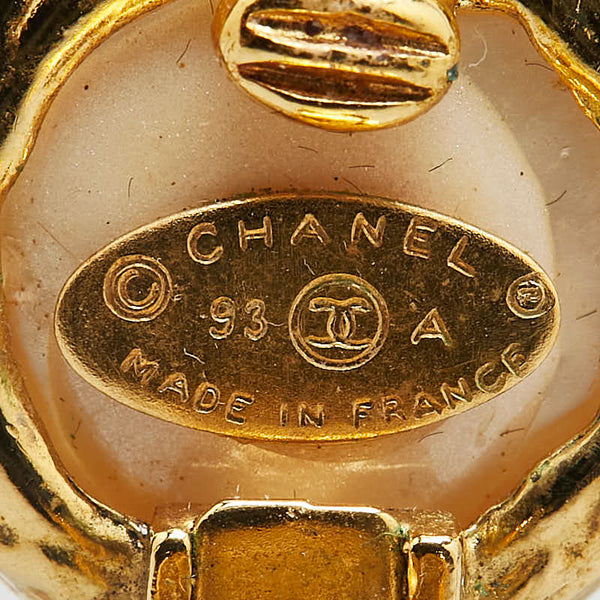 シャネル ヴィンテージ ココマーク パール イヤリング ゴールド メッキ レディース CHANEL 【中古】