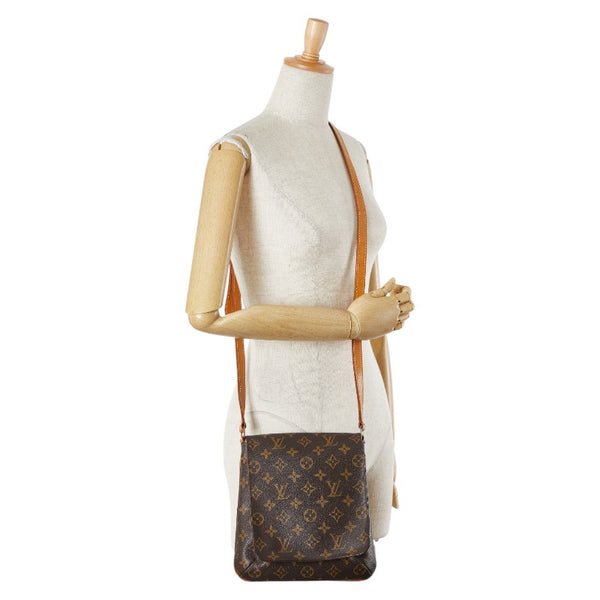 ルイ ヴィトン モノグラム ミュゼットサルサ ロング ショルダーバッグ M51387 ブラウン PVC レザー レディース LOUIS VUITTON 【中古】