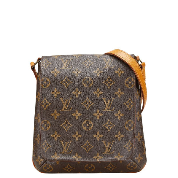 ルイ ヴィトン モノグラム ミュゼットサルサ ロング ショルダーバッグ M51387 ブラウン PVC レザー レディース LOUIS VUITTON 【中古】