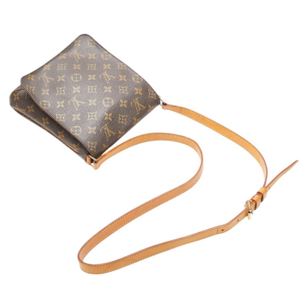 ルイ ヴィトン モノグラム ミュゼットサルサ ロング ショルダーバッグ M51387 ブラウン PVC レザー レディース LOUIS VUITTON 【中古】