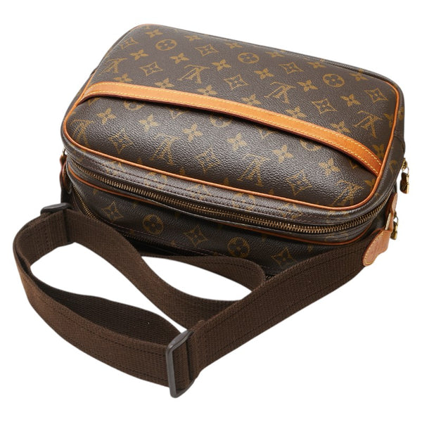 ルイ ヴィトン モノグラム  リポーターPM 斜め掛け ショルダーバッグ  M45254 ブラウン PVC レザー レディース LOUIS VUITTON 【中古】