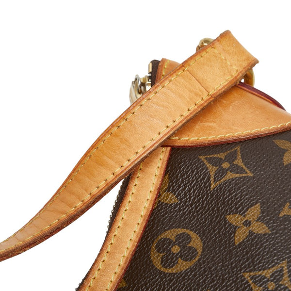 ルイ ヴィトン モノグラム オデオンPM 斜め掛け ショルダーバッグ  M56390 ブラウン PVC レザー レディース LOUIS VUITTON 【中古】