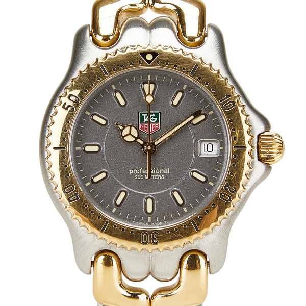 タグホイヤー セル 腕時計 WG1220-K0 クオーツ グレー文字盤 ステンレススチール メッキ メンズ TAG HEUER 【中古】