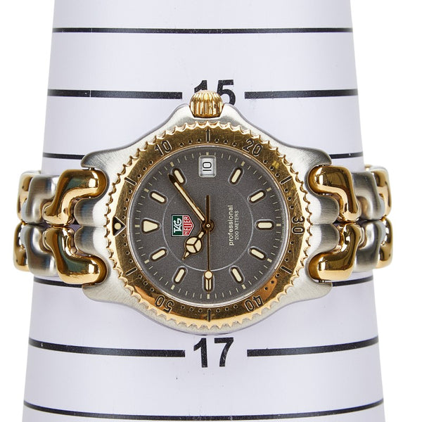 タグホイヤー セル 腕時計 WG1220-K0 クオーツ グレー文字盤 ステンレススチール メッキ メンズ TAG HEUER 【中古】