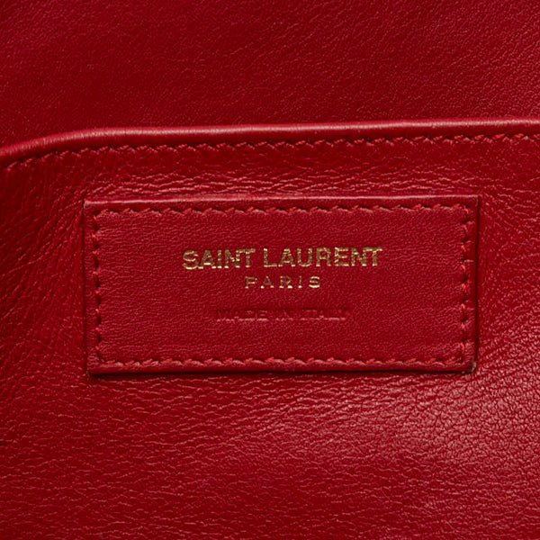 サンローラン ベイビーカバス ハンドバッグ ショルダーバッグ 2WAY 394461 レッド レザー レディース SAINT LAURENT 【中古】