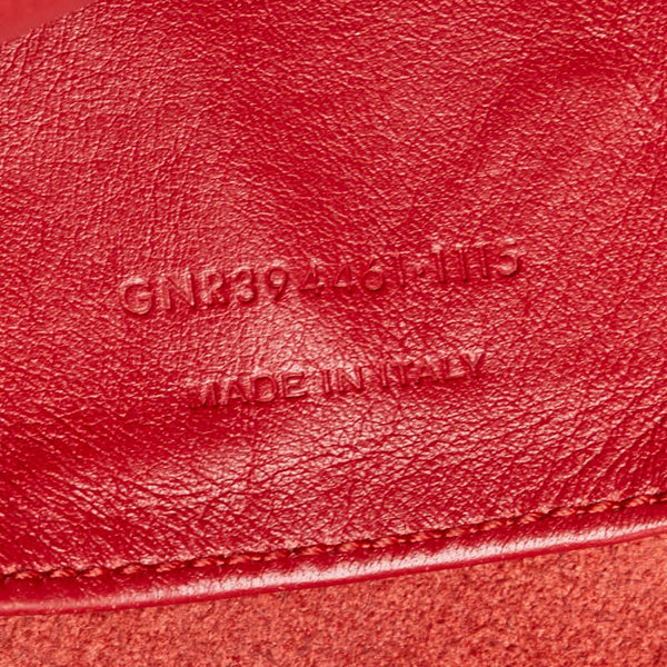サンローラン ベイビーカバス ハンドバッグ ショルダーバッグ 2WAY 394461 レッド レザー レディース SAINT LAURENT 【中古】