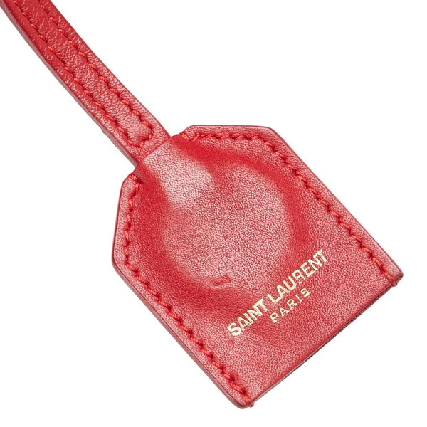 サンローラン ベイビーカバス ハンドバッグ ショルダーバッグ 2WAY 394461 レッド レザー レディース SAINT LAURENT 【中古】