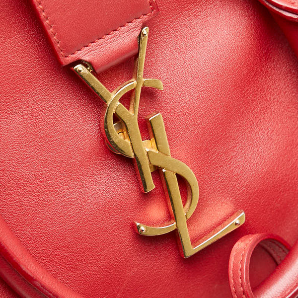 サンローラン ベイビーカバス ハンドバッグ ショルダーバッグ 2WAY 394461 レッド レザー レディース SAINT LAURENT 【中古】