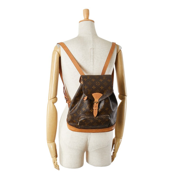 ルイ ヴィトン モノグラム モンスリMM リュック バックパック M51136 ブラウン PVC レザー レディース LOUIS VUITTON 【中古】