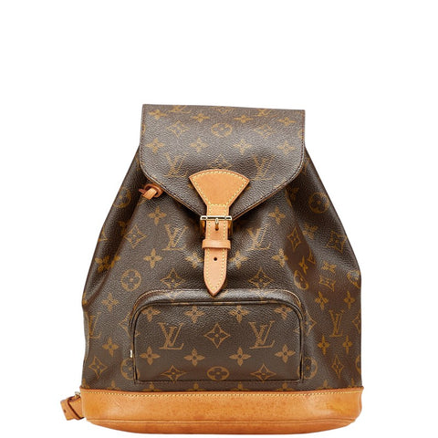 ルイ ヴィトン モノグラム モンスリMM リュック バックパック M51136 ブラウン PVC レザー レディース LOUIS VUITTON 【中古】
