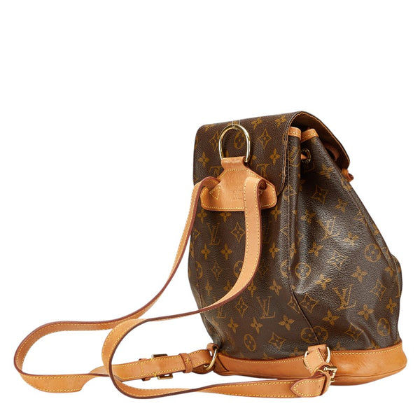 ルイ ヴィトン モノグラム モンスリMM リュック バックパック M51136 ブラウン PVC レザー レディース LOUIS VUITTON 【中古】