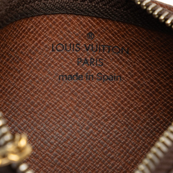 ルイ ヴィトン モノグラム ポシェット クレ コインケース キーケース 小銭入れ M62650 ブラウン PVC レザー レディース LOUIS VUITTON 【中古】