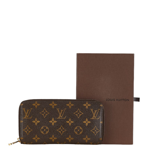 ルイ ヴィトン モノグラム ジッピーウォレット ラウンドファスナー 長財布 M60017 ブラウン PVC レザー レディース LOUIS VUITTON 【中古】