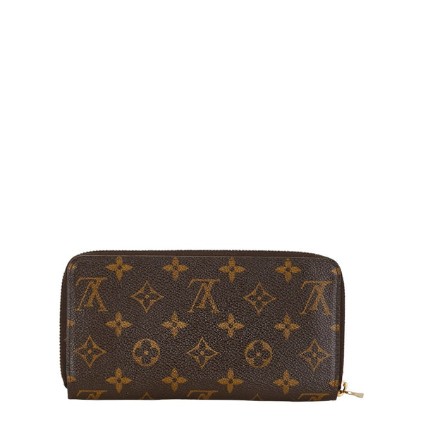 ルイ ヴィトン モノグラム ジッピーウォレット ラウンドファスナー 長財布 M60017 ブラウン PVC レザー レディース LOUIS VUITTON 【中古】