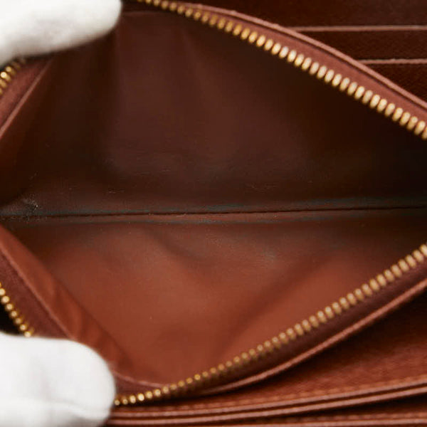ルイ ヴィトン モノグラム ジッピーウォレット ラウンドファスナー 長財布 M60017 ブラウン PVC レザー レディース LOUIS VUITTON 【中古】