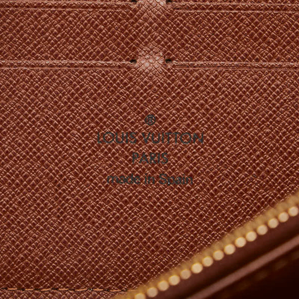 ルイ ヴィトン モノグラム ジッピーウォレット ラウンドファスナー 長財布 M60017 ブラウン PVC レザー レディース LOUIS VUITTON 【中古】