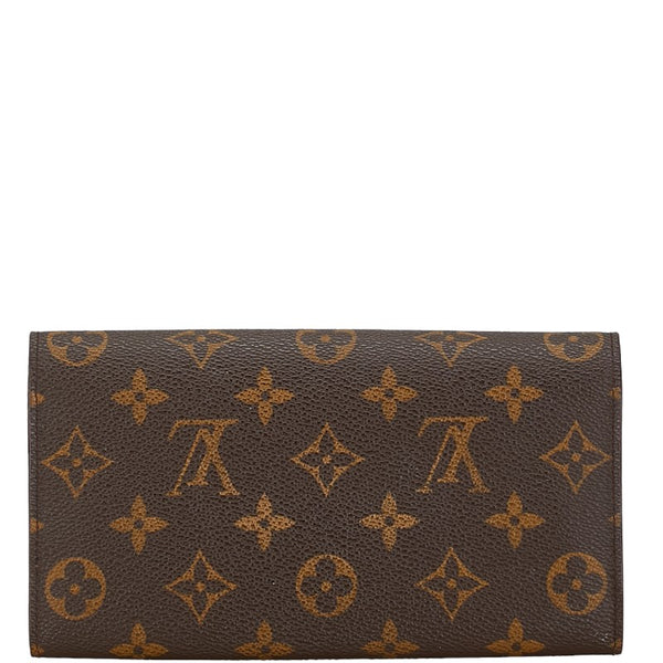 ルイ ヴィトン モノグラム ポシェット ポルト モネ クレディ 長財布 M61725 ブラウン PVC レザー レディース LOUIS VUITTON 【中古】