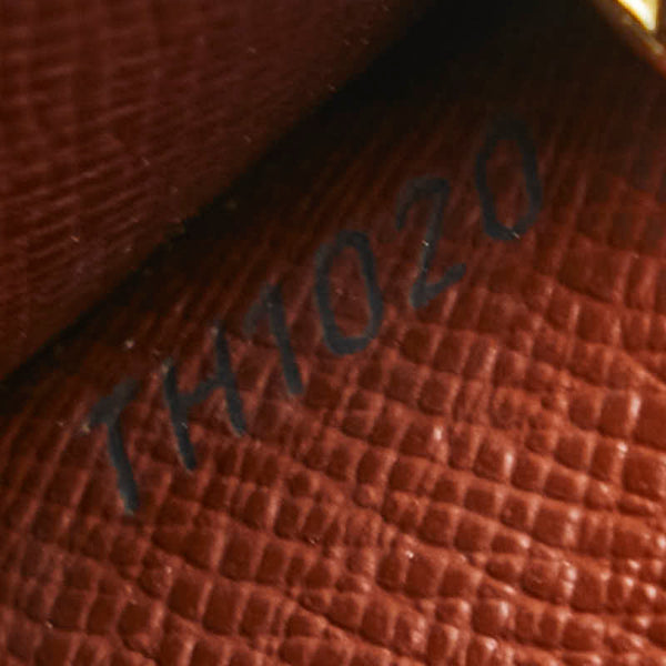 ルイ ヴィトン モノグラム ポシェット ポルト モネ クレディ 長財布 M61725 ブラウン PVC レザー レディース LOUIS VUITTON 【中古】