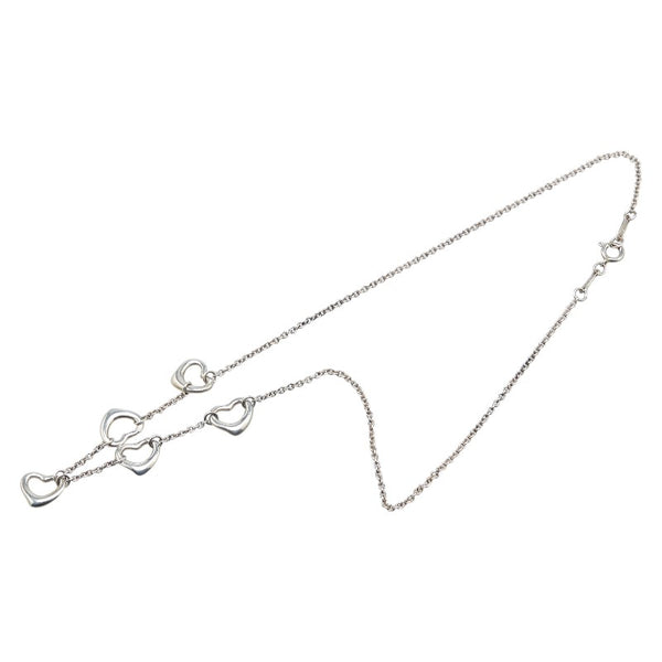 ティファニー エルサペレッティ 5連 オープンハート ネックレス SV925 シルバー レディース TIFFANY&Co. 【中古】