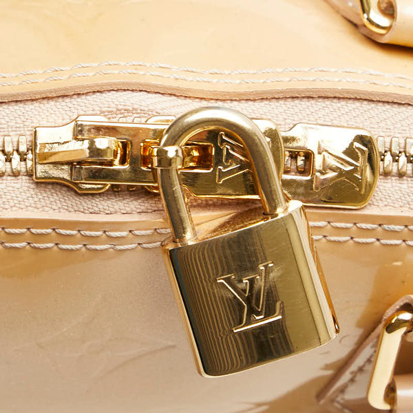 ルイ ヴィトン モノグラム ヴェルニ アルマPM ハンドバッグ M91751 ベージュプードル パテントレザー レディース LOUIS VUITTON 【中古】