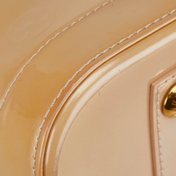 ルイ ヴィトン モノグラム ヴェルニ アルマPM ハンドバッグ M91751 ベージュプードル パテントレザー レディース LOUIS VUITTON 【中古】