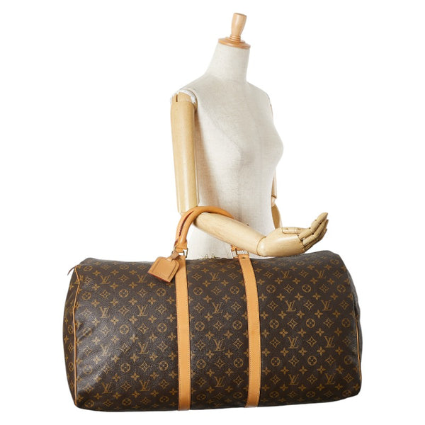 ルイ ヴィトン モノグラム キーポル60 ボストンバッグ トラベルバッグ M41422 ブラウン PVC レザー レディース LOUIS VUITTON 【中古】