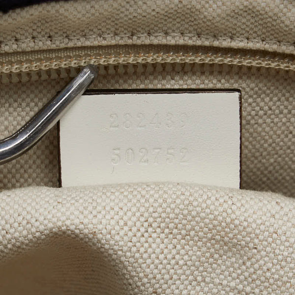 グッチ 傘 アンブレラ トートバッグ ハンドバッグ 282439 ネイビー マルチカラー キャンバス レザー レディース GUCCI 【中古】