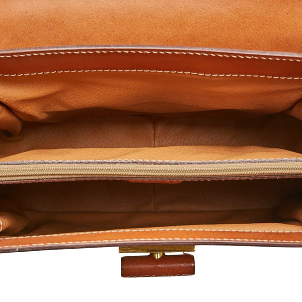 セリーヌ マカダム ハンドバッグ ショルダーバッグ 2WAY ベージュ ブラウン PVC レザー レディース CELINE 【中古】