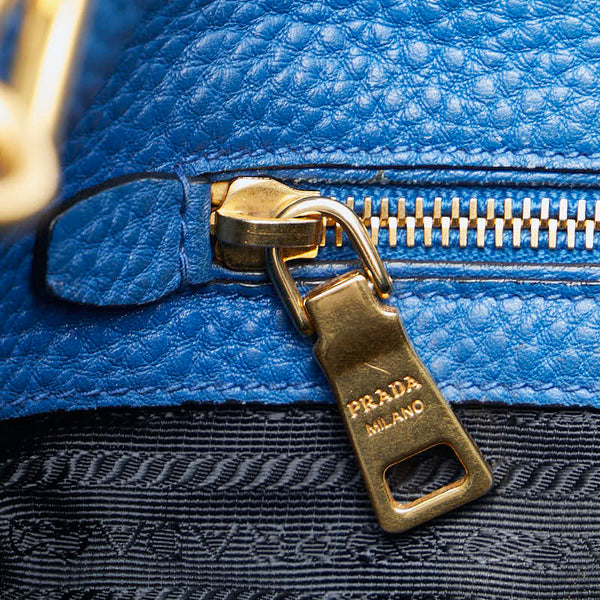 プラダ ハンドバッグ ショルダーバッグ 2WAY ブルー レザー レディース PRADA 【中古】