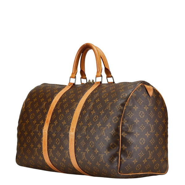 ルイ ヴィトン モノグラム キーポル50 ボストンバッグ M41426 ブラウン PVC レザー レディース LOUIS VUITTON 【中古】