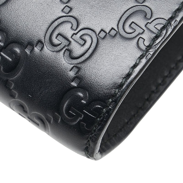 グッチ グッチシマ エミリー ホースビット 斜め掛け チェーン ショルダーバッグ 369622 ブラック レザー レディース GUCCI 【中古】