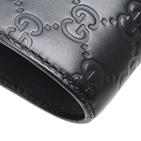 グッチ グッチシマ エミリー ホースビット 斜め掛け チェーン ショルダーバッグ 369622 ブラック レザー レディース GUCCI 【中古】