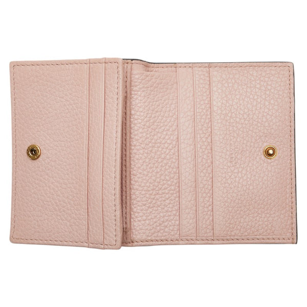 グッチ アニマリエ ビー 二つ折り財布 460185 ピンク レザー レディース GUCCI 【中古】