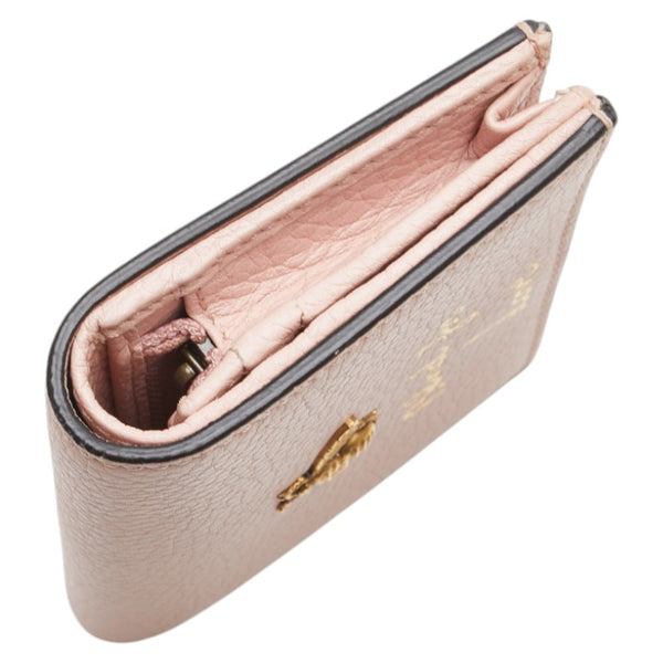 グッチ アニマリエ ビー 二つ折り財布 460185 ピンク レザー レディース GUCCI 【中古】