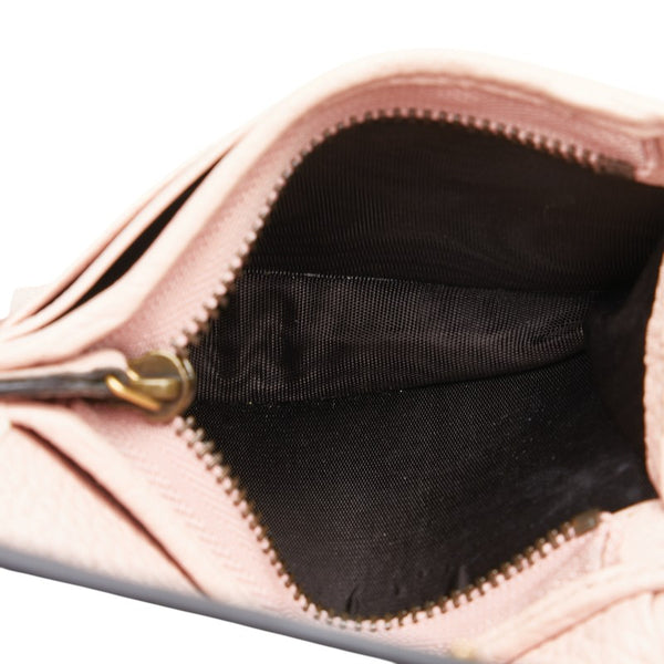 グッチ アニマリエ ビー 二つ折り財布 460185 ピンク レザー レディース GUCCI 【中古】