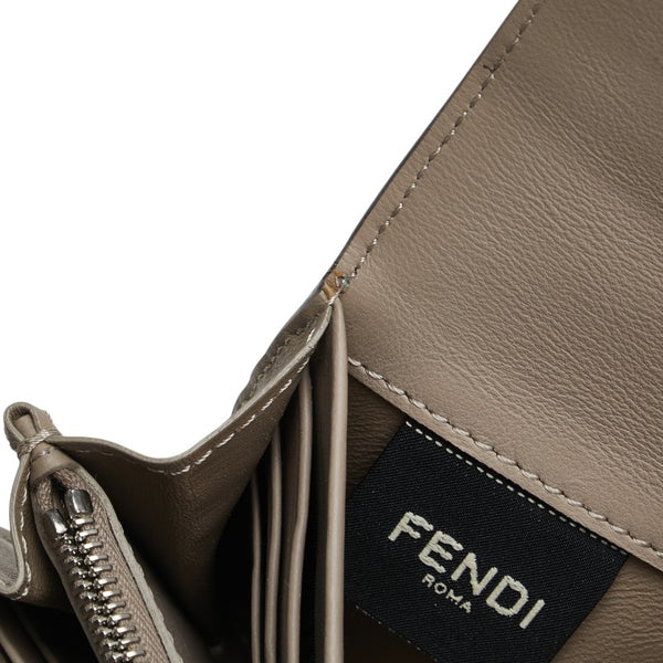 フェンディ ピーカブー 長財布 8M0427 ライトブルー レザー レディース FENDI 【中古】