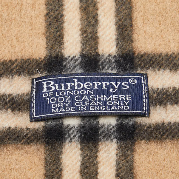 バーバリー ノバチェック マフラー ブラウン カシミヤ レディース BURBERRY 【中古】