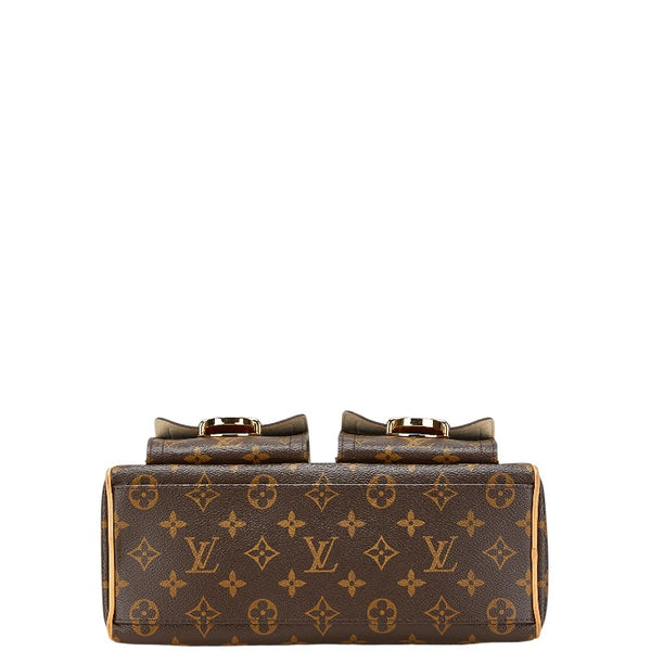 ルイ ヴィトン モノグラム マンハッタンPM ハンドバッグ M40026 ブラウン PVC レザー レディース LOUIS VUITTON 【中古】