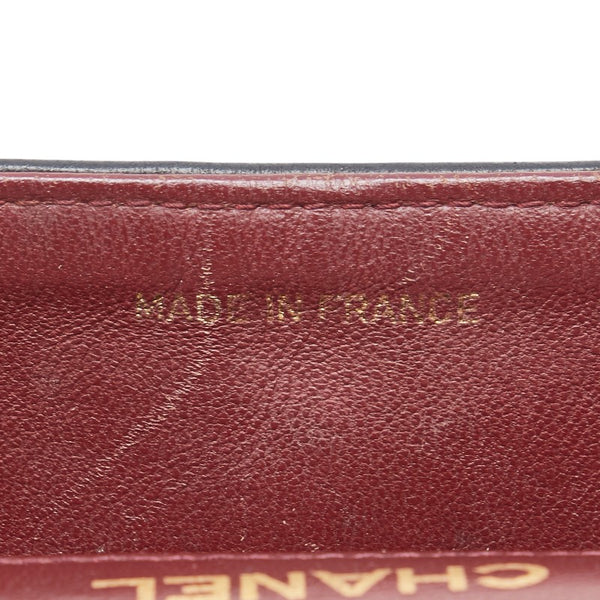 シャネル ココマーク マトラッセ25 ダブルフラップ チェーン ショルダーバッグ ブラック ラムスキン レディース CHANEL 【中古】