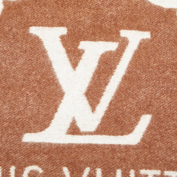 ルイ ヴィトン エシャルプ レイキャビック マフラー M76637 ブラウン ベージュ カシミヤ レディース LOUIS VUITTON 【中古】