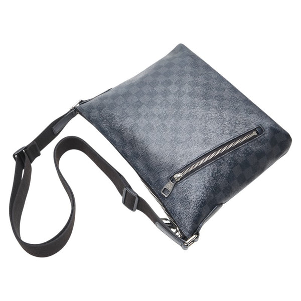 ルイ ヴィトン ダミエ グラフィット ミックPM 斜め掛け ショルダーバッグ N41211 ブラック PVC レザー メンズ LOUIS VUITTON 【中古】